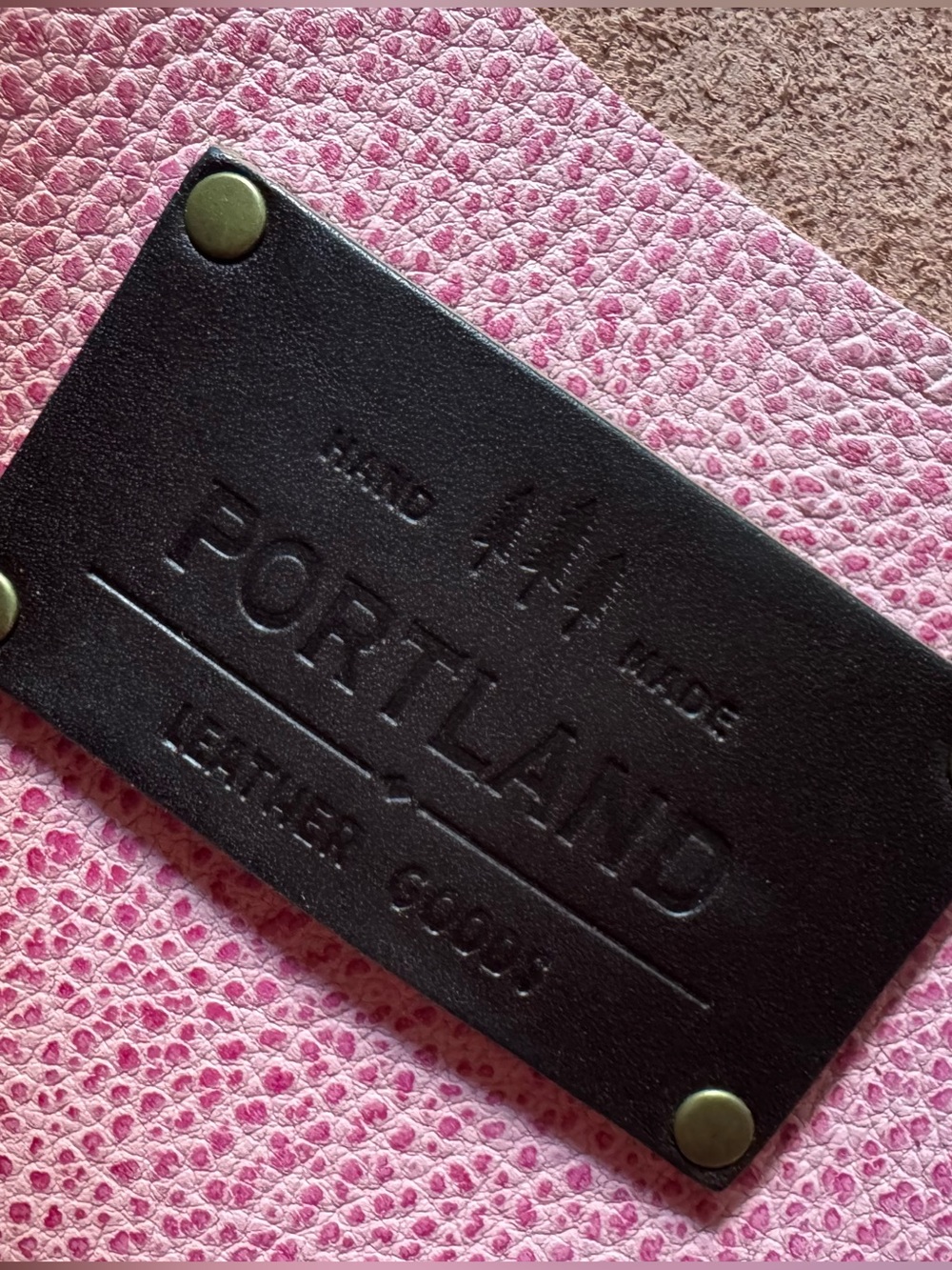 Portland Leather Pink Leather Tote - Picture 5 of 9